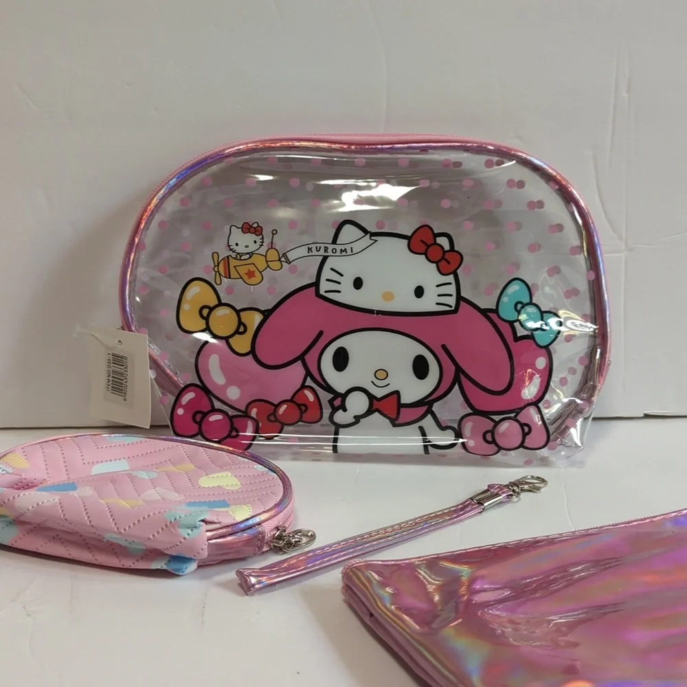 New My Melody 4 piece Makeup Bag set - Picture 2 of 7